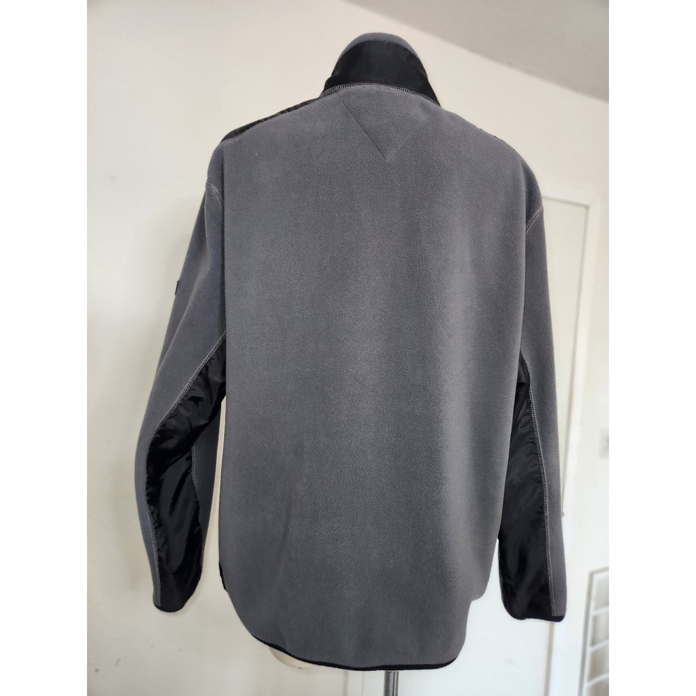 Tommy Hilfiger Expedition Mens XL Gray Black Full Zip Fleece Jacket Outdoor - Picture 4 of 9